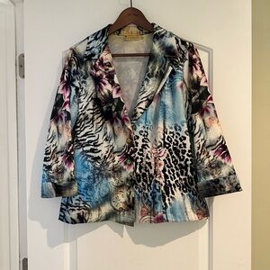 Women's Multicolor Animal Print Blazer